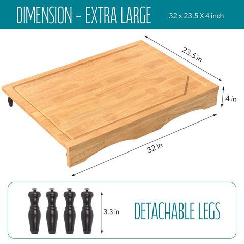 BETSEO deep juice groove on front side to prevent spills during chopping