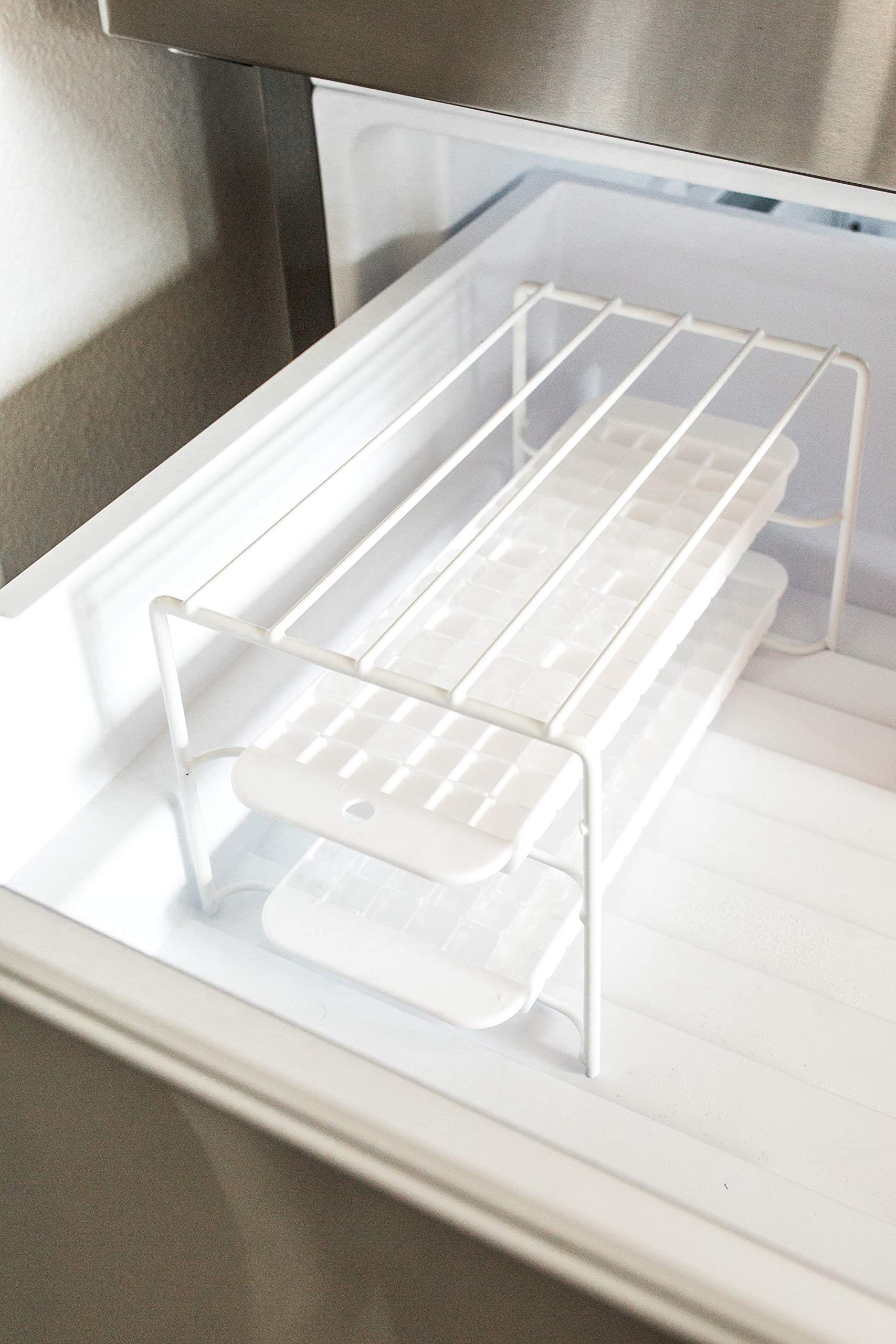 Better Houseware compact freezer storage fits standard trays and keeps organized