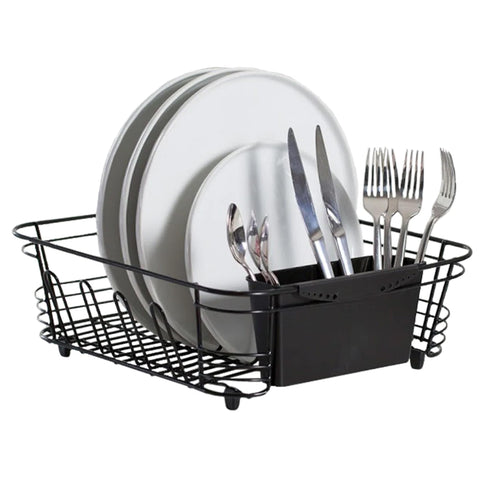 Better Houseware in-sink dish drying rack with side view, compact and organized