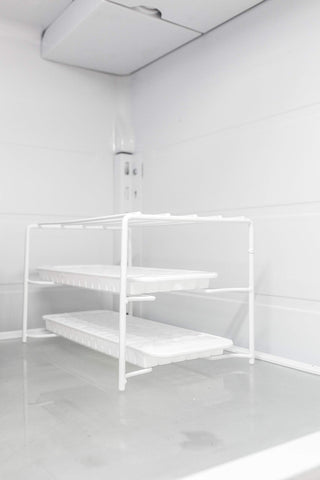 Better Houseware stable freezer tray organizer elevates for easy access
