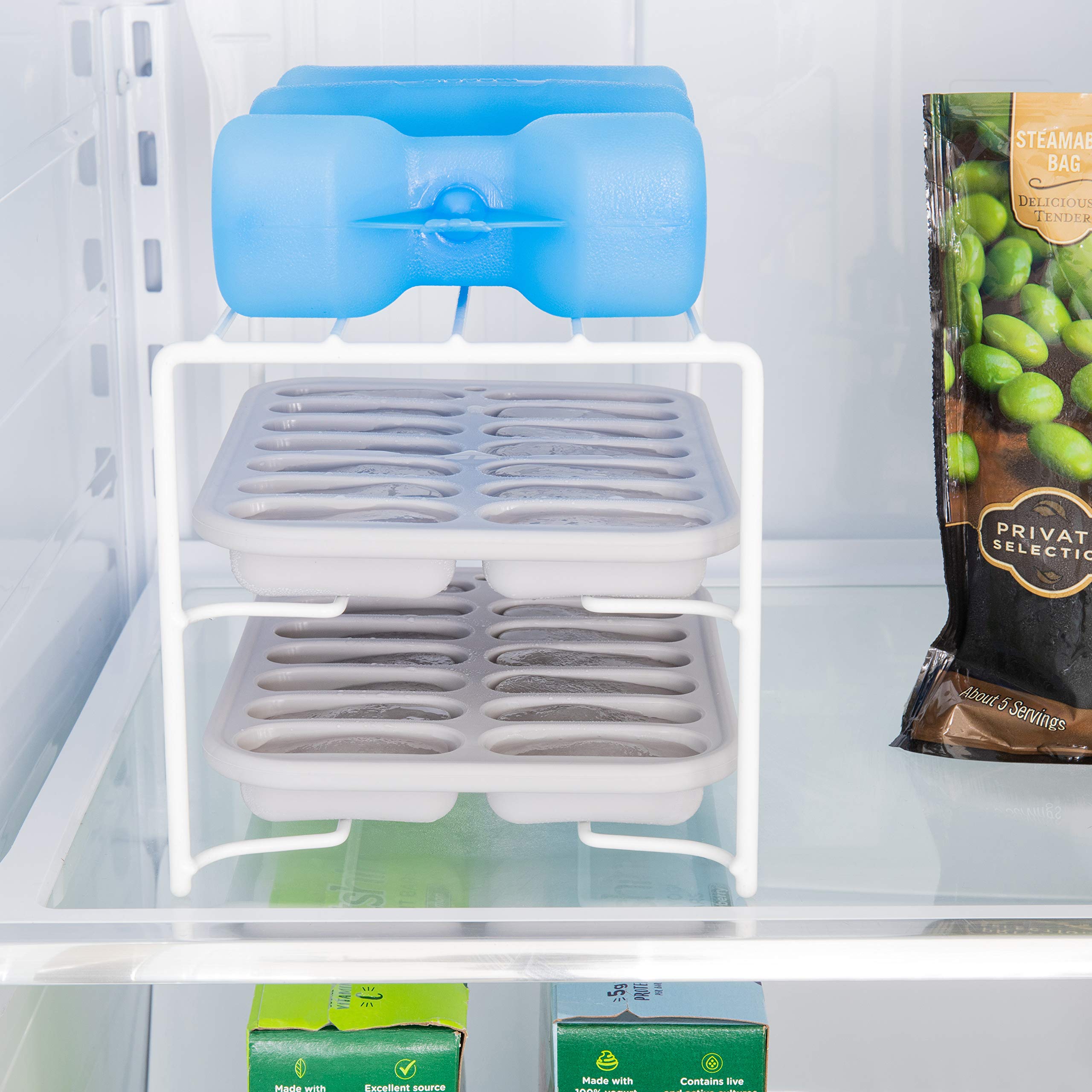 Better Houseware stackable freezer shelf creates extra storage in small spaces