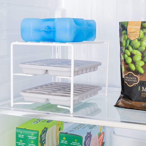 Better Houseware white-coated steel freezer rack prevents leaks and spills