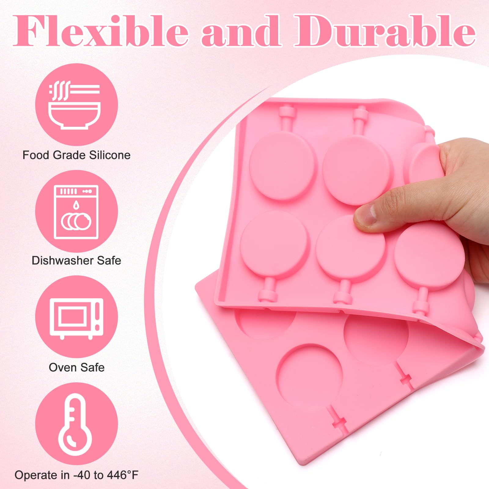 Bettoor silicone lollipop molds are food-grade and odorless for safe treats.