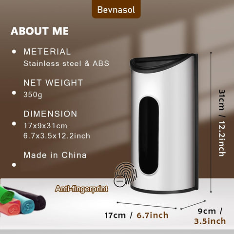 Bevansol stainless steel durable finish resists rust and wipes clean easily.