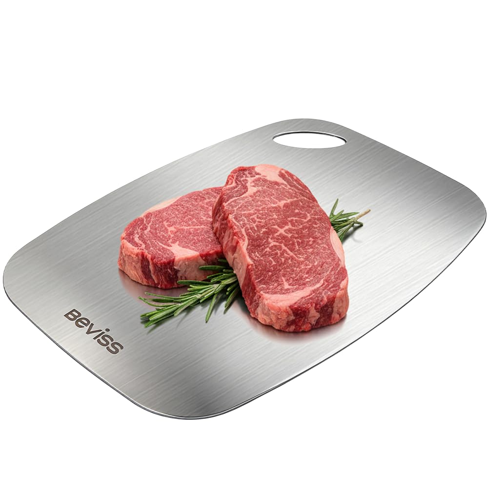 BEVISS cutting board double-sided 15x11 inches for separate meat and produce prep.