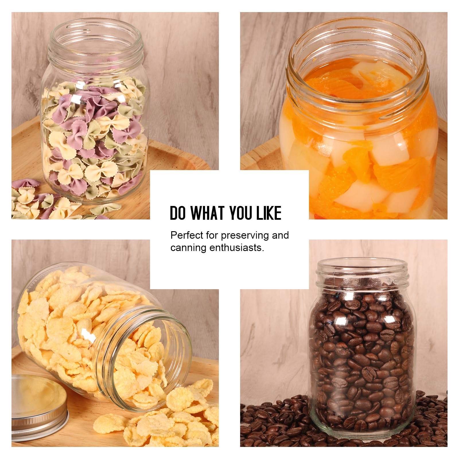 BEWAVE jar set for jams, jelly, and baby food storage with easy labeling.