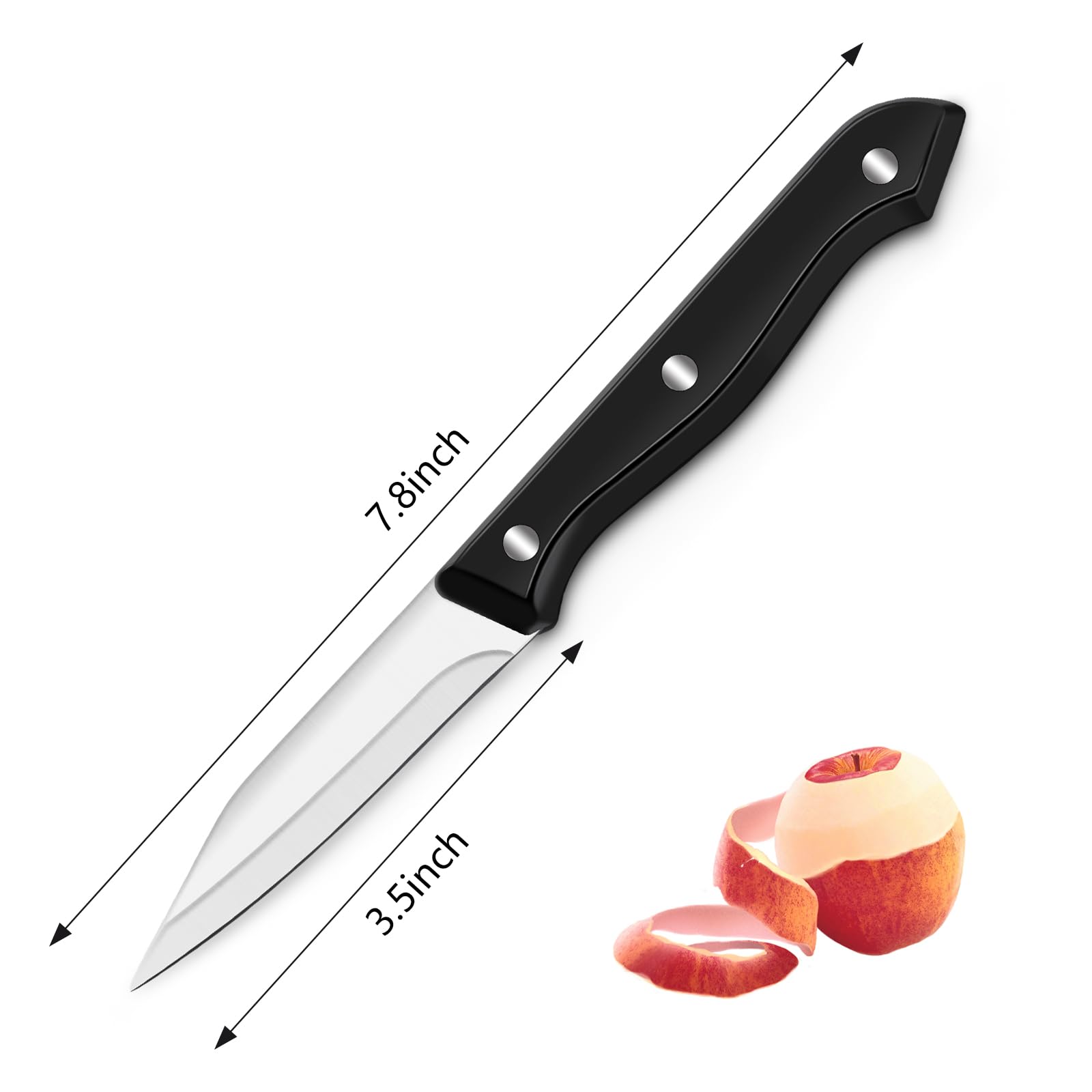 BEWOS 3.5 inch paring blade close up showing sharp edge