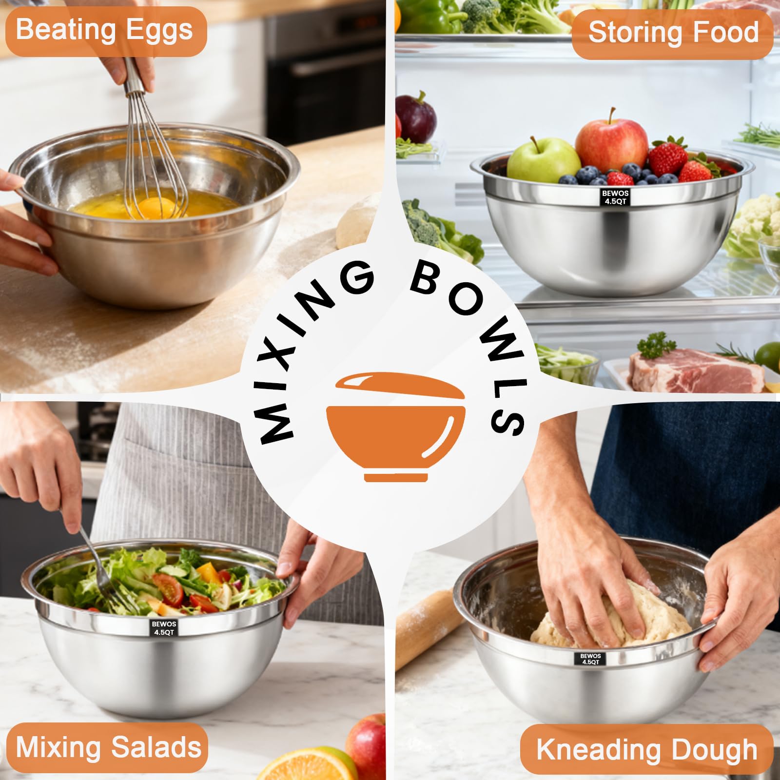 BEWOS bowls ideal for meal prep and serving at gatherings
