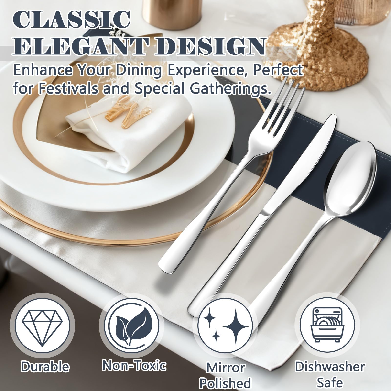 BEWOS elegant table setting for casual and formal dining