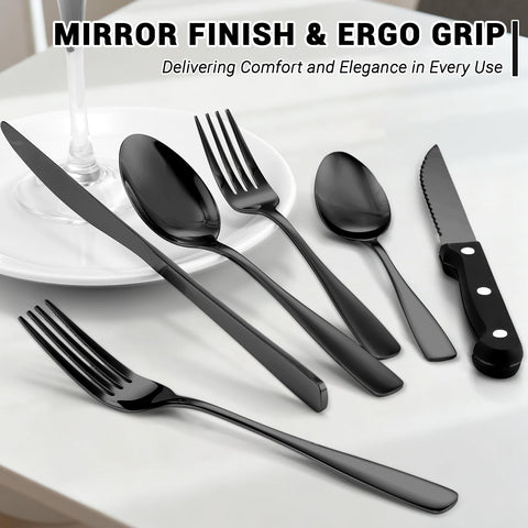 BEWOS ergonomic handles ensure comfortable grip during long dinners