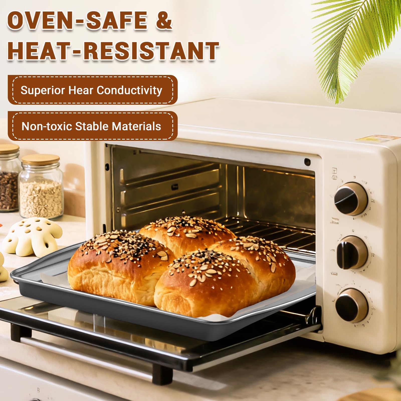 BEWOS ergonomic handles for safe, confident transfer from oven