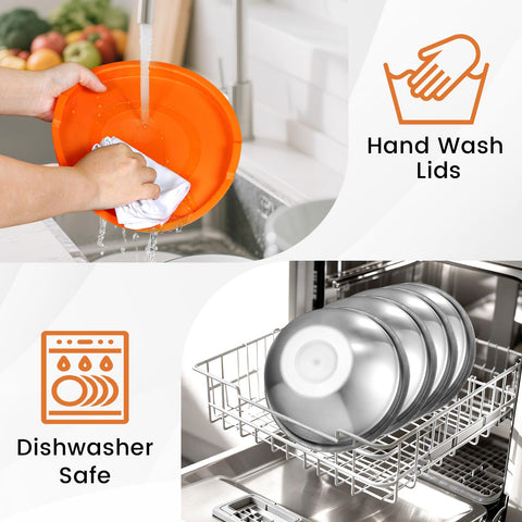 BEWOS gift-ready stainless steel bowls set for housewarming