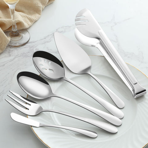 BEWOS serving forks with sturdy grip for precise portions