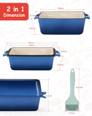 Bexmder bread cake meatloaf pan set is versatile.