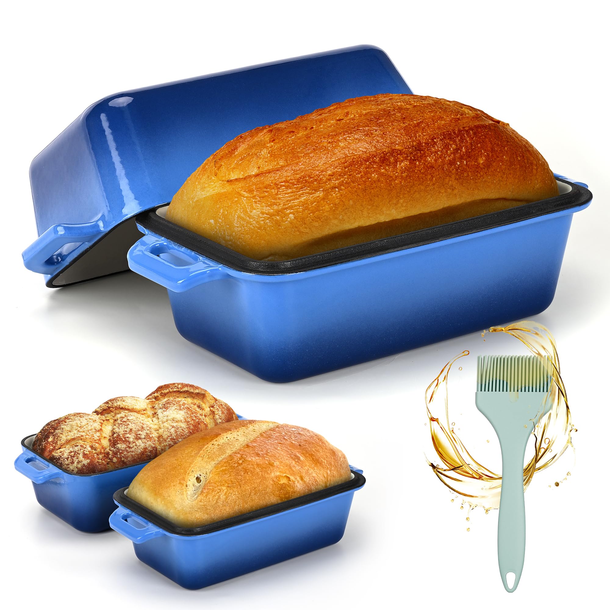 Bexmder loaf pan with lid for even bread baking.