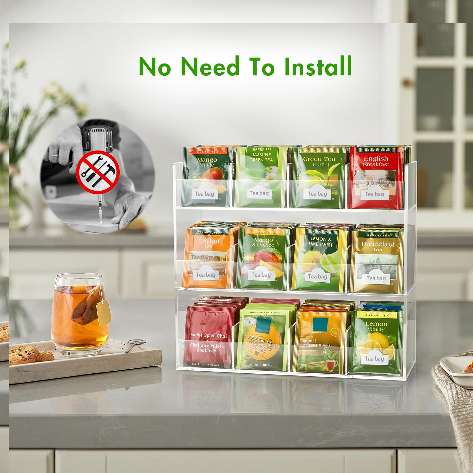 BEYGORM clear-design acrylic organizer highlights contents on display