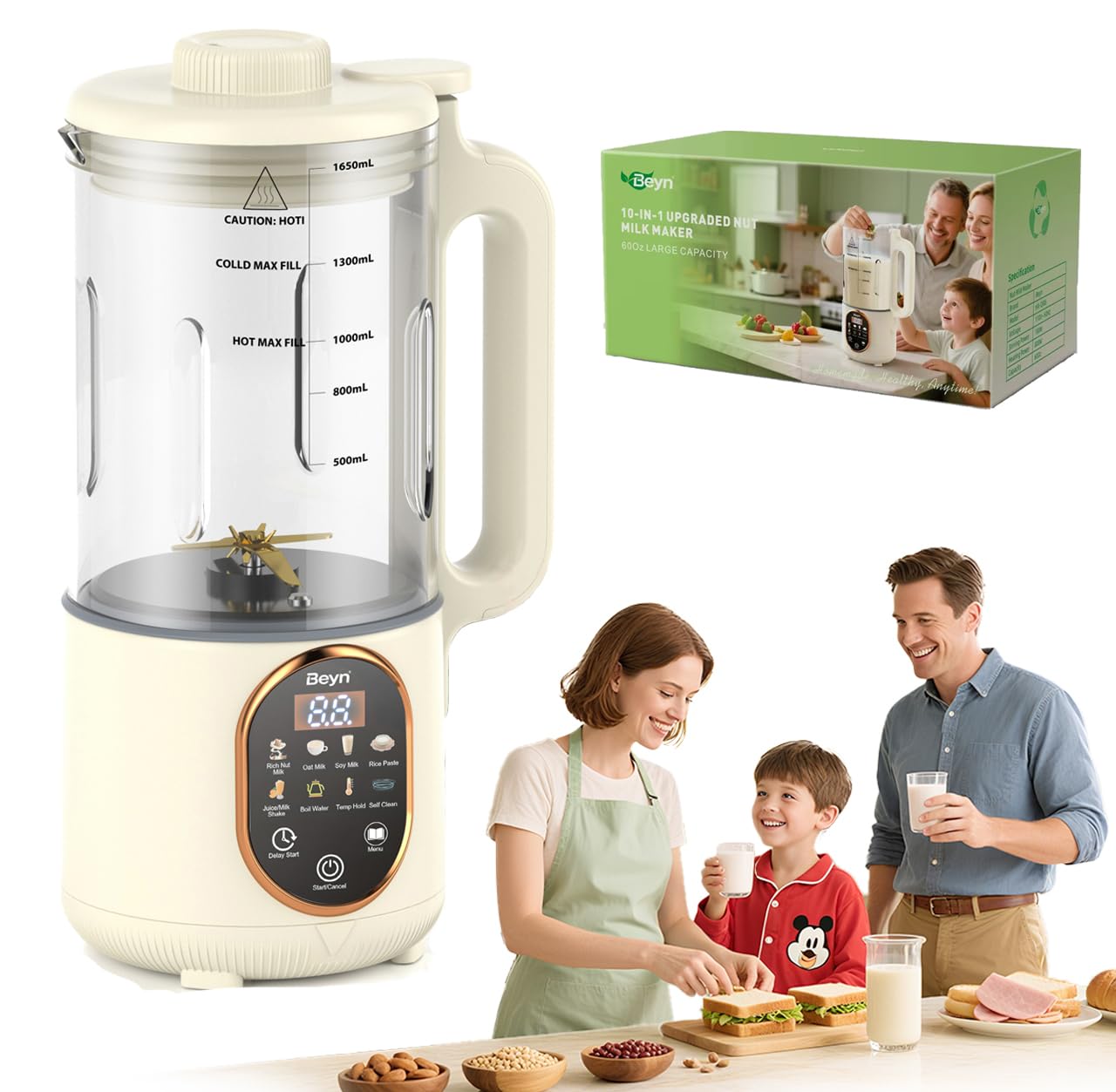 Beyn 10-in-1 machine front view for a compact, efficient kitchen.