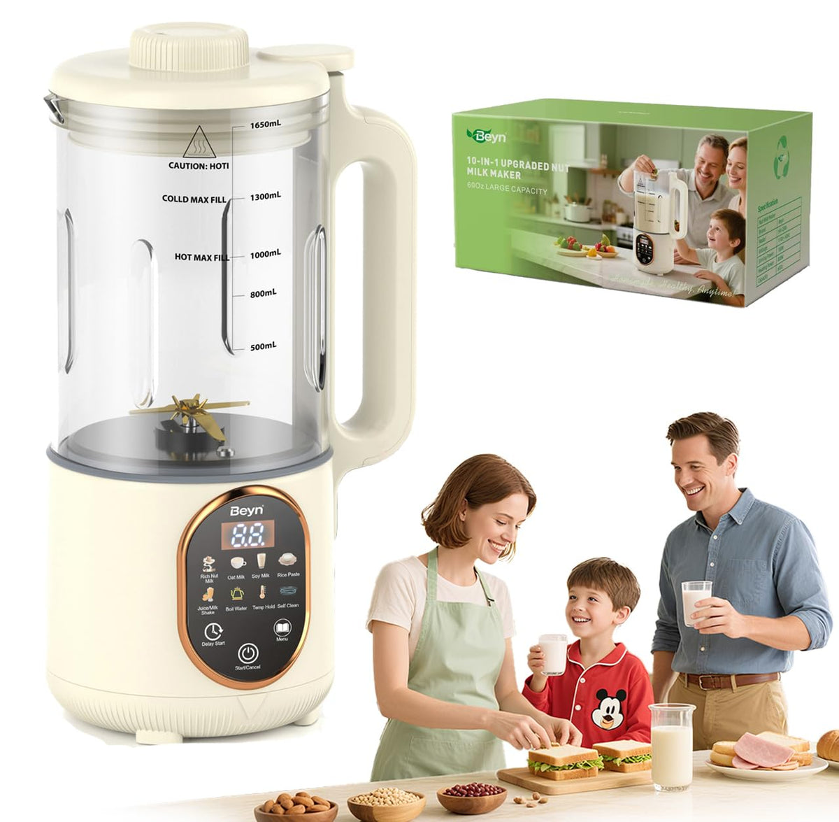 Beyn 10-in-1 machine front view for a compact, efficient kitchen.