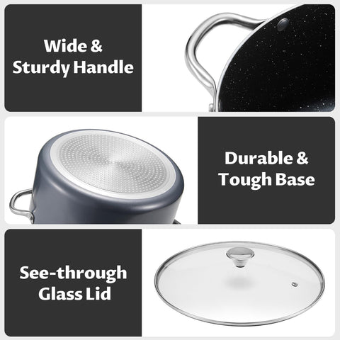 BEZIA glass lid tight seal lets you monitor progress without heat loss