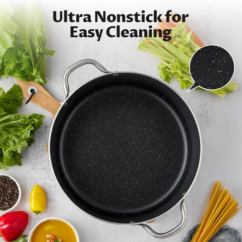 BEZIA nonstick coating enables easy food release and quick cleanup