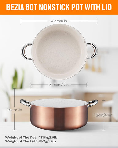 BEZIA oven-safe up to 450°F for finishing dishes in the oven