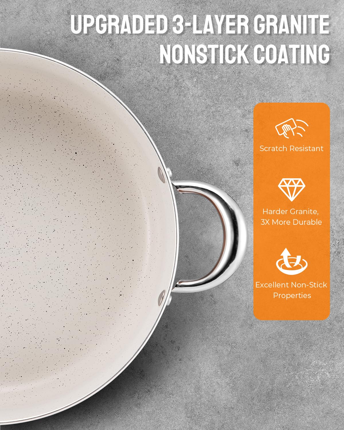BEZIA 8-quart stock pot with golden exterior enhances kitchen style