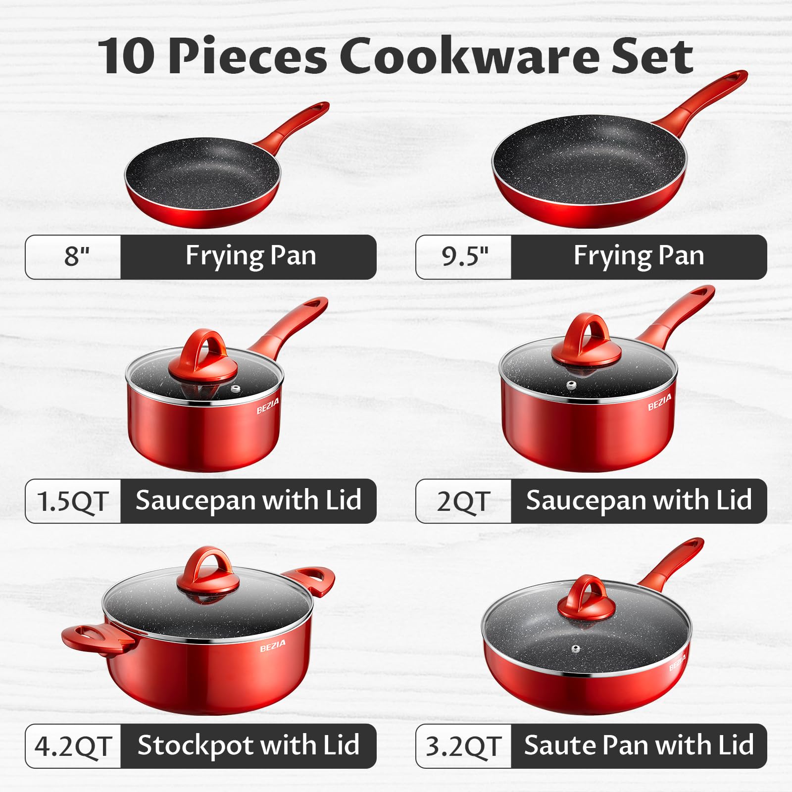 BEZIA dishwasher safe cookware for quick cleanup after meals.