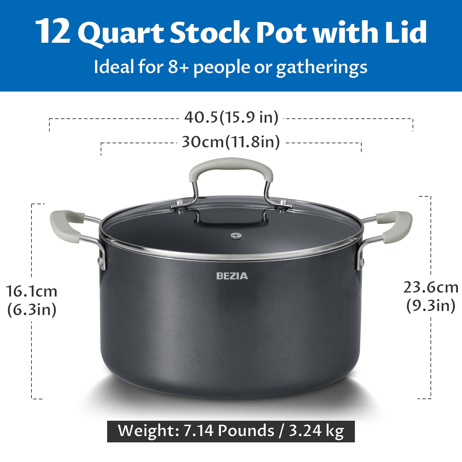 BEZIA durable, elegant stock pot for long-lasting kitchen performance