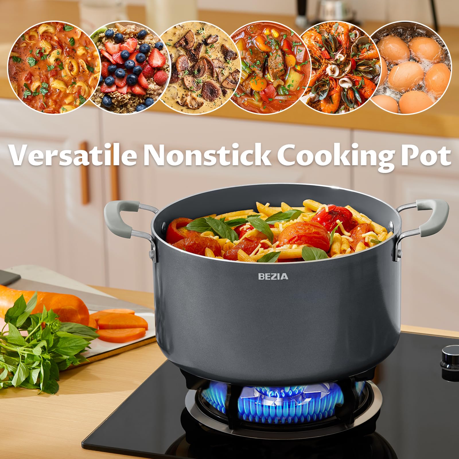BEZIA even-heat distribution helps preserve flavors during cooking.