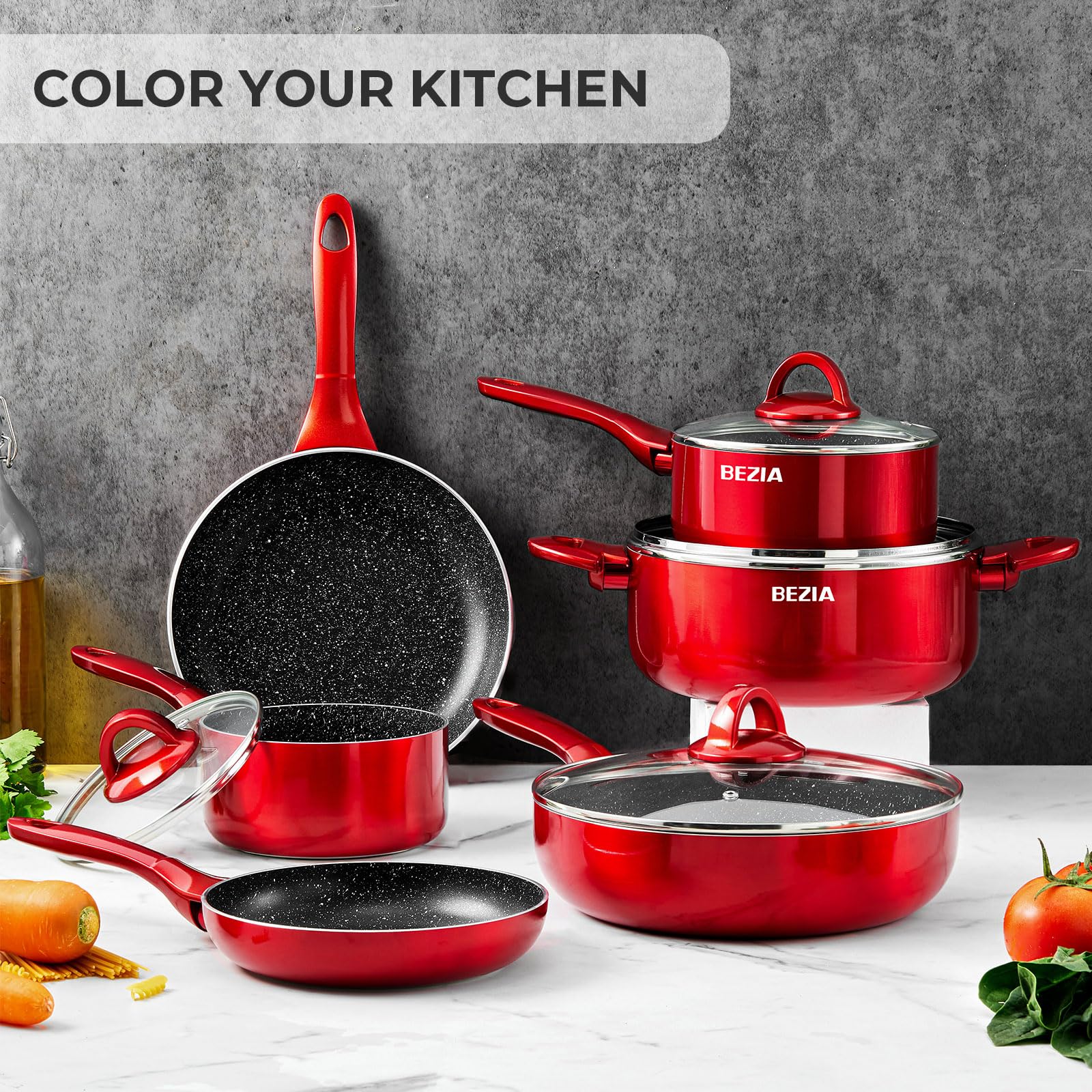 BEZIA gift ready cookware set adds practical value to any kitchen.