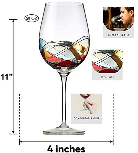 Bezrat 28oz jumbo goblet highlights generous pours for gatherings.