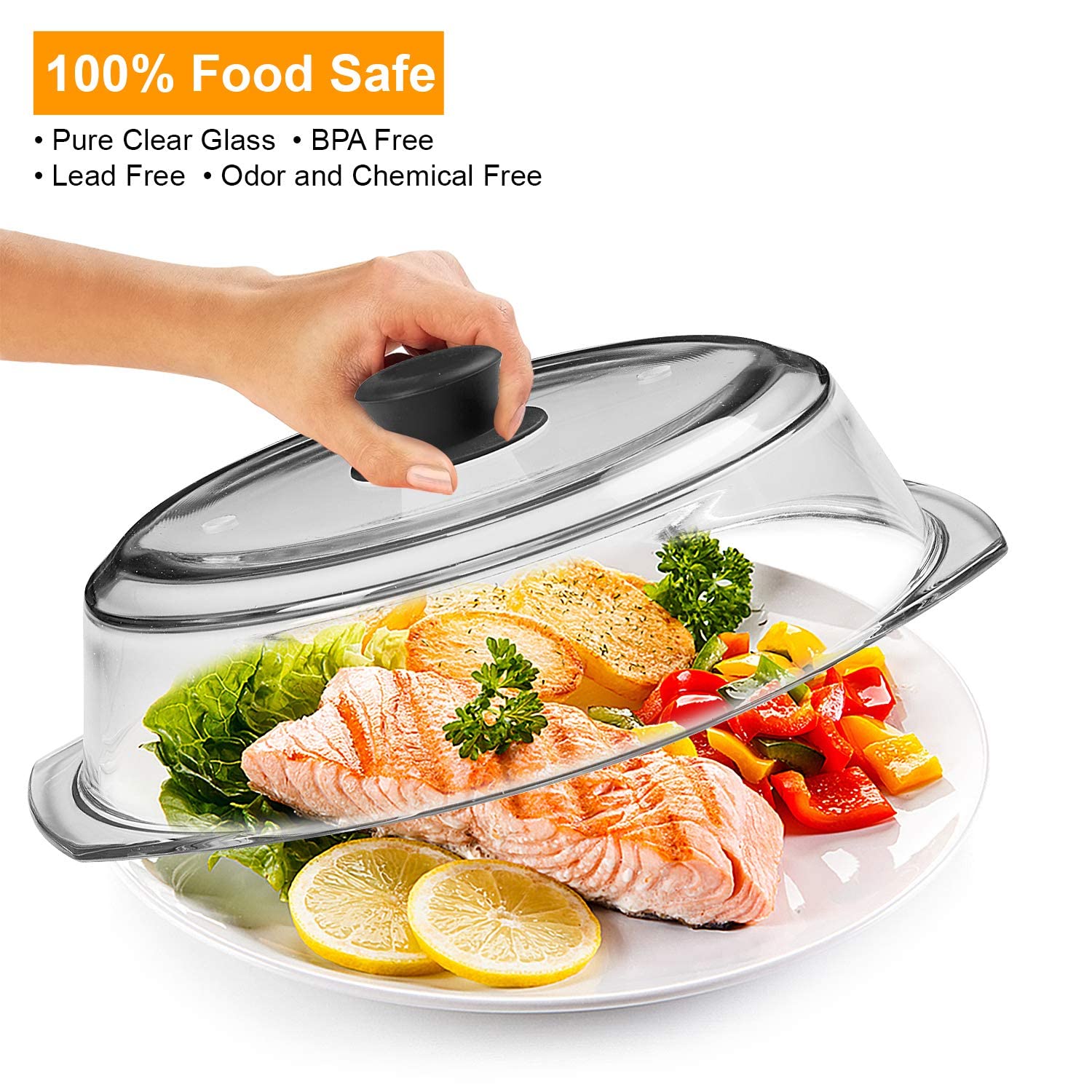 Bezrat firm-grip handle enables easy placement and removal from the microwave.