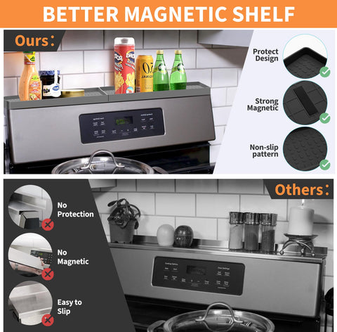 BFONS silicone kitchen shelf offers heat resistance and easy cleaning.