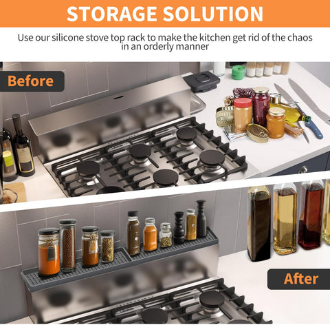 BFONS spice rack magnetic side view highlights easy reach during cooking.