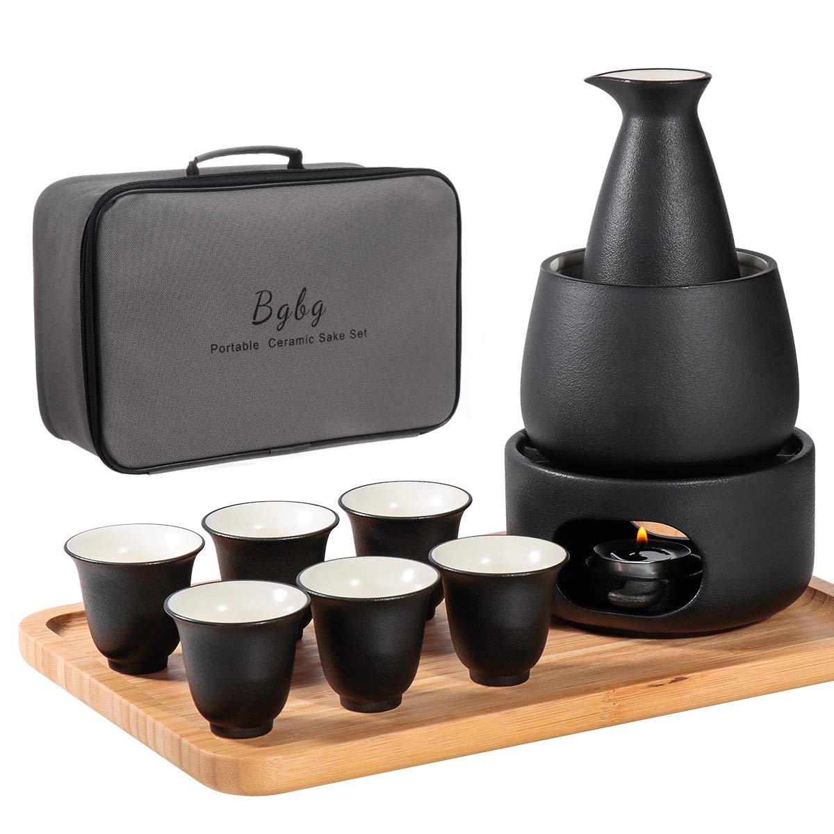 Bgbg ceramic sake bottle for elegant serving at gatherings.