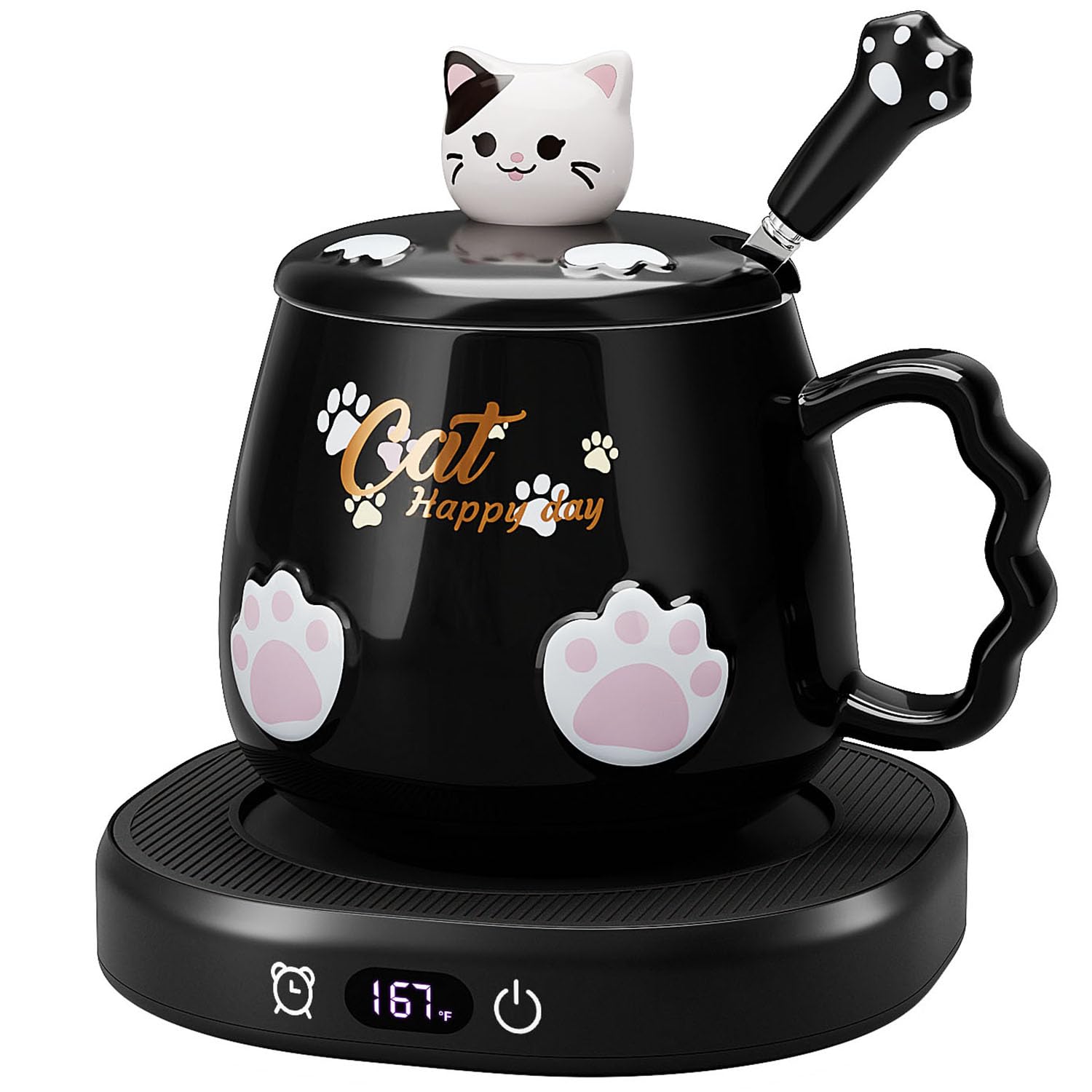 BGBG coffee mug warmer on a desk keeps drinks hot throughout the day