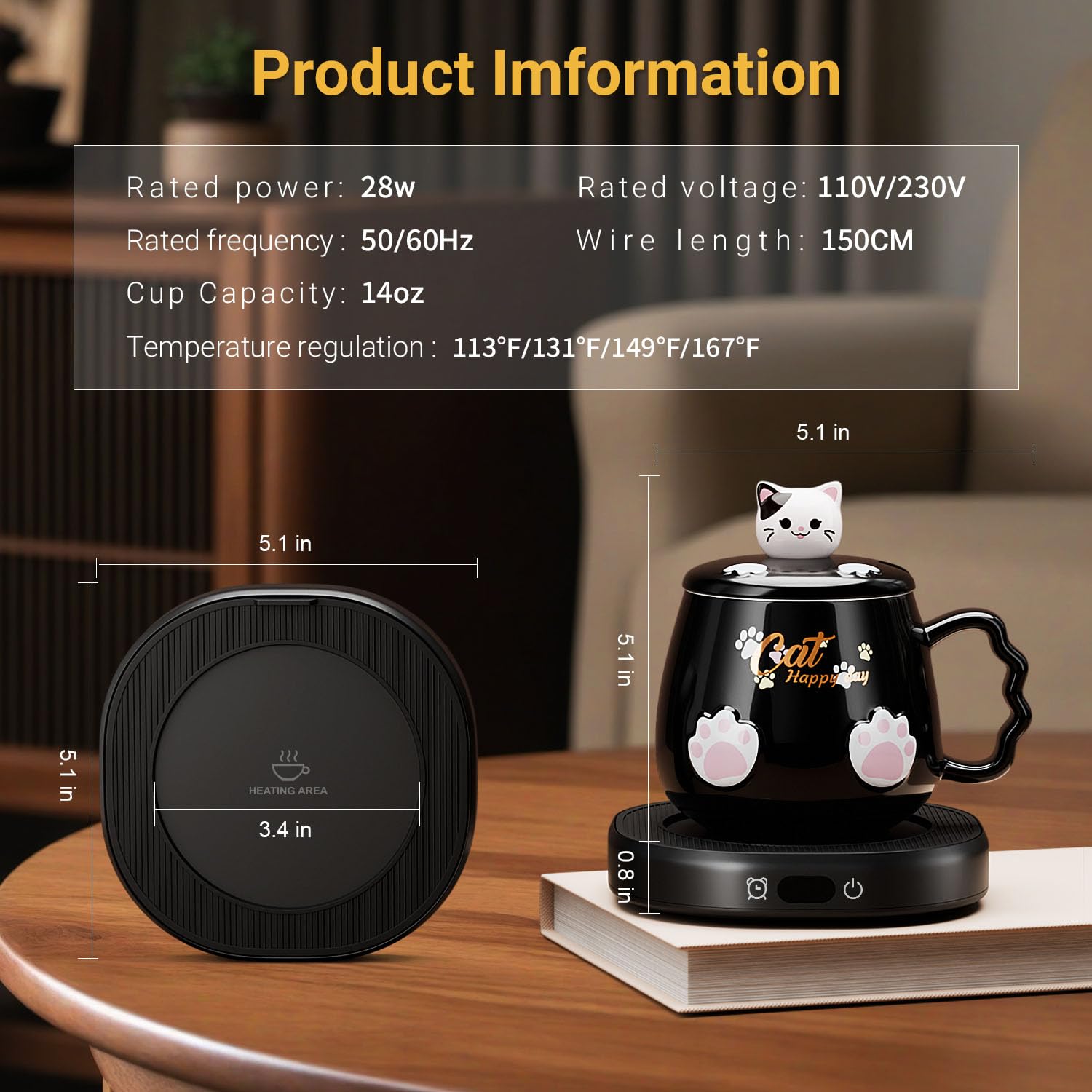 BGBG sleek black finish complements office and home decor