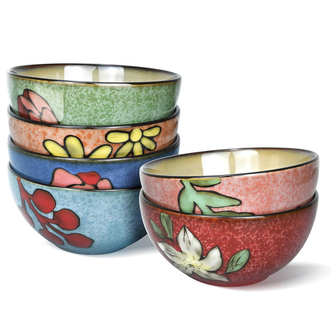 BGCTM floral hand-painted bowls add vibrant charm to everyday dining