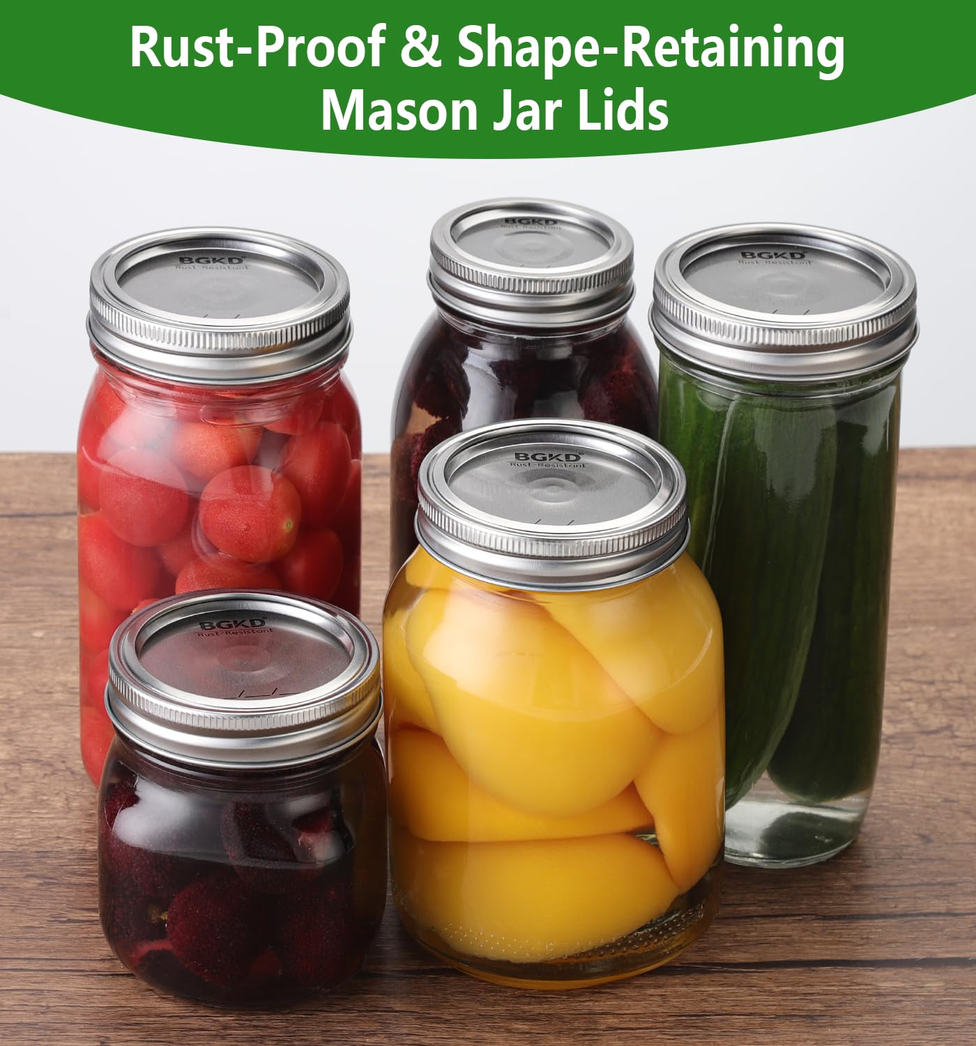 BGKD food-grade 430 metal lids enhance canning quality and safety.