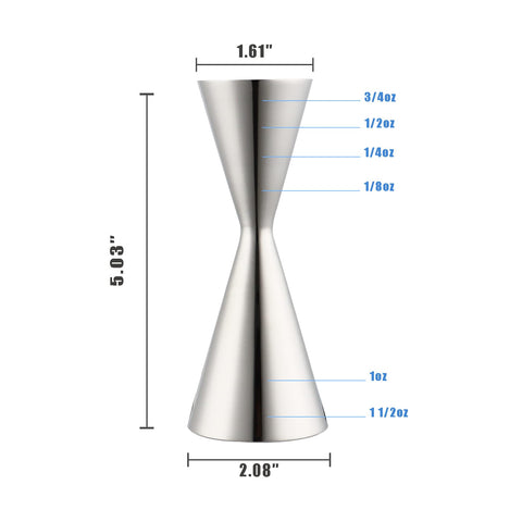 BGM.FOX inner measurements showing 1oz and 2oz capacities for accurate batching