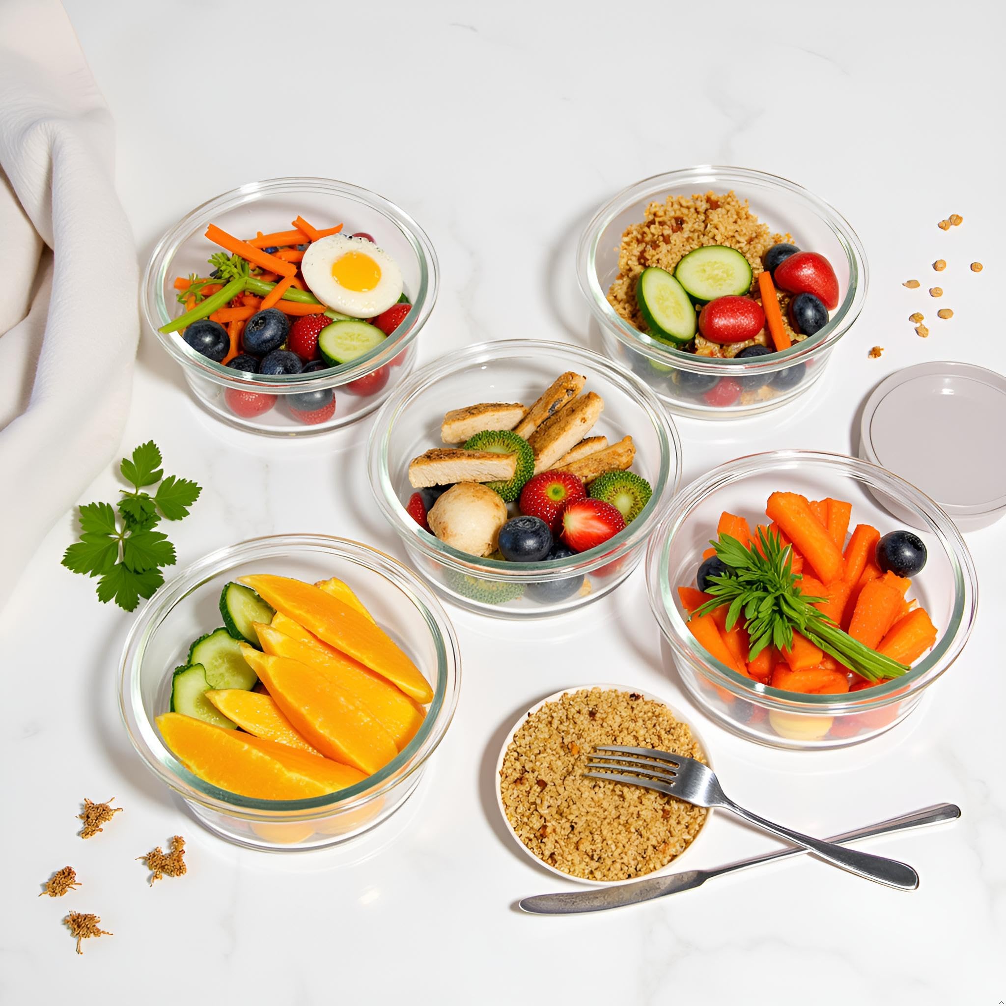 B.GUBOBOYA dishwasher-safe glass bowls for easy cleaning