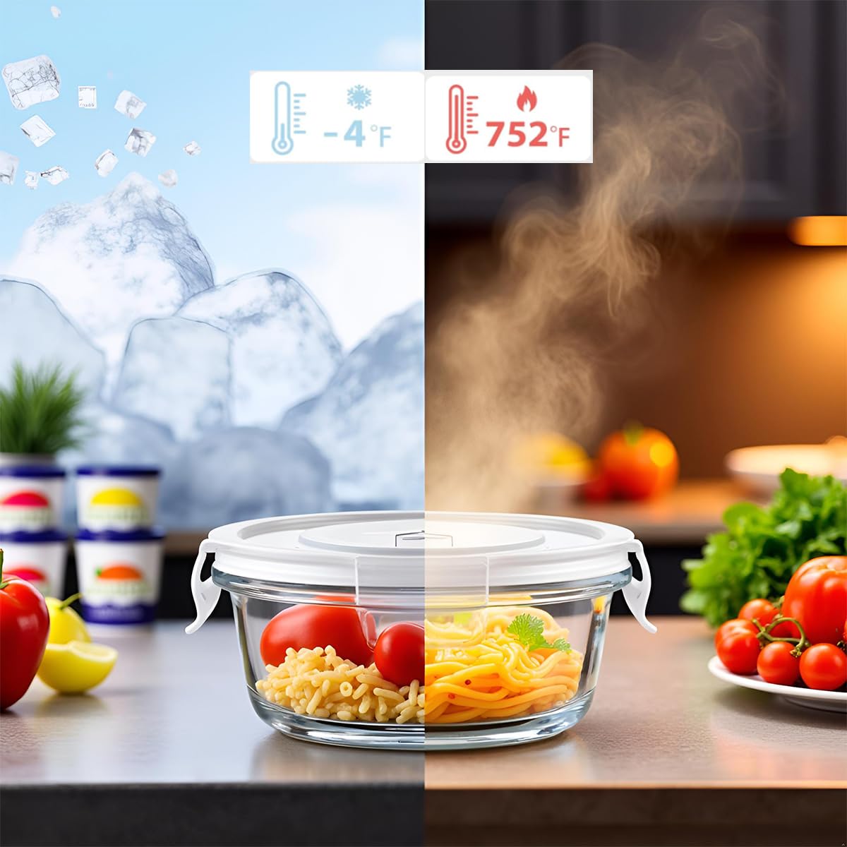 B.GUBOBOYA fridge and freezer safe for versatile storage