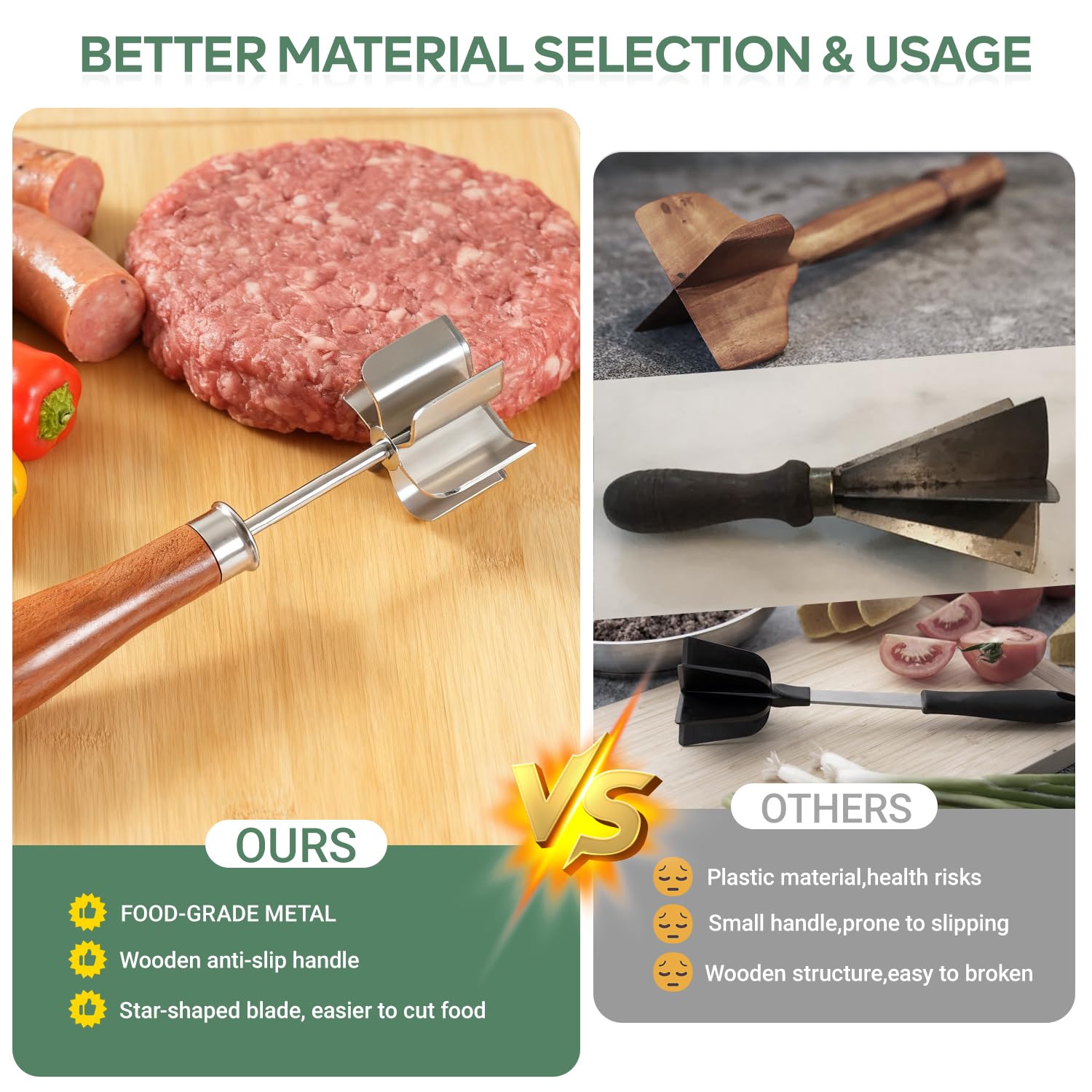 BGWARA easy-clean surface resists sticking for fast cleanup.