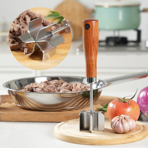 BGWARA ergonomic masher offering comfortable, slip-free grip.