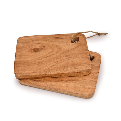 BHAVATU acacia cutting boards 2-pack nesting design for convenient prep and storage