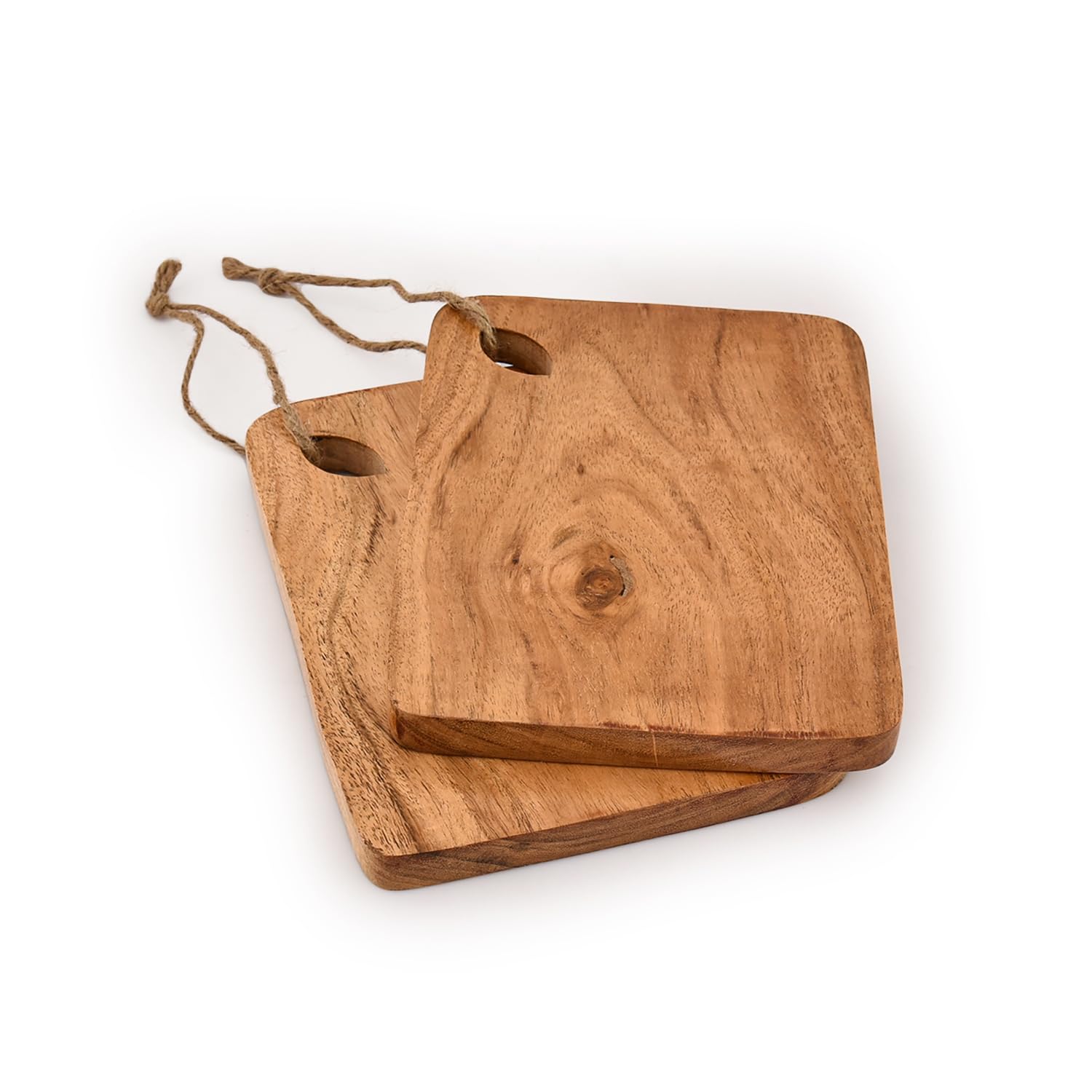 BHAVATU acacia cutting board top view shows warm grain ideal for prep and serving
