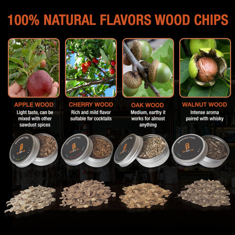 BHETHA wood chips cherry—fruity smoke notes elevate whiskey drinks