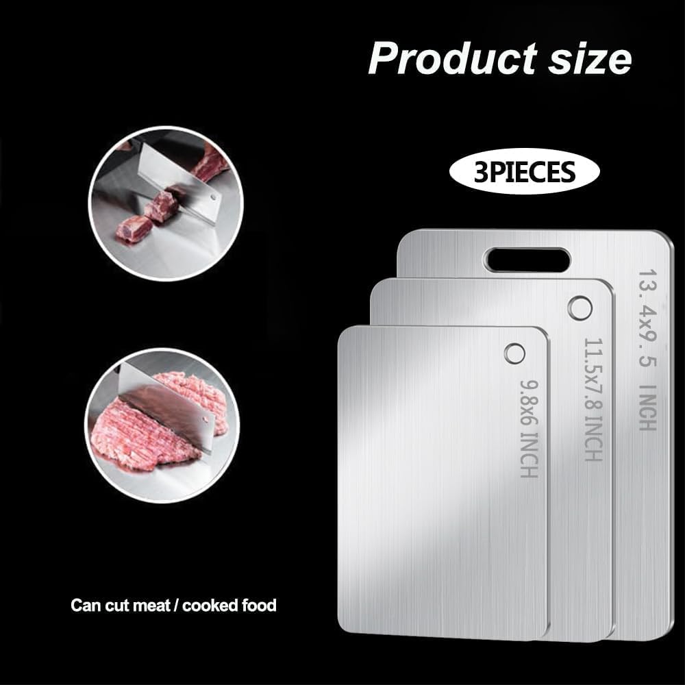 BHLPOOGY large titanium cutting board 13-4x9-5 ideal for meat and produce prep