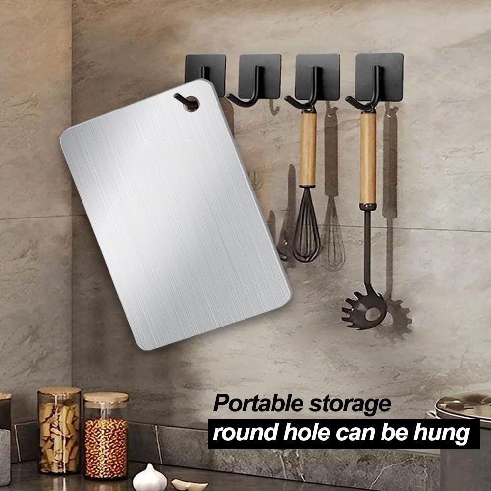 BHLPOOGY small titanium cutting board 9-5x5-9 with hanging hole for storage