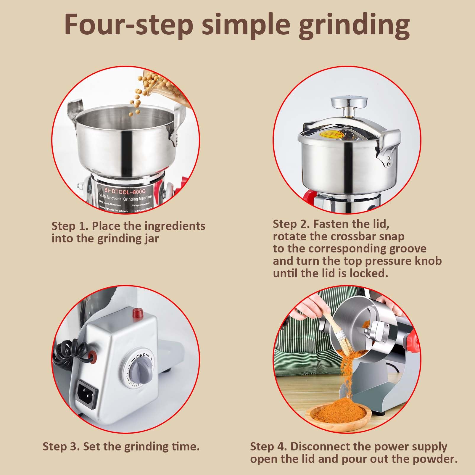 BI-DTOOL 800g capacity suitable for home or small business batches
